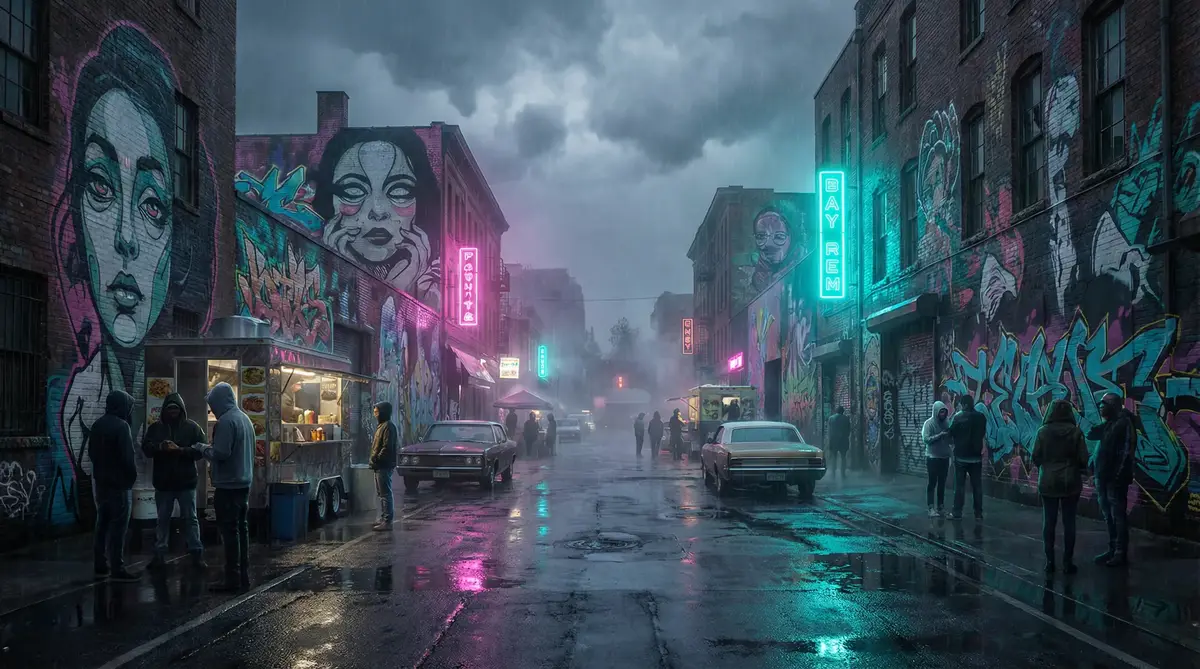 男才女貌电视剧 - 雨夜壁画街